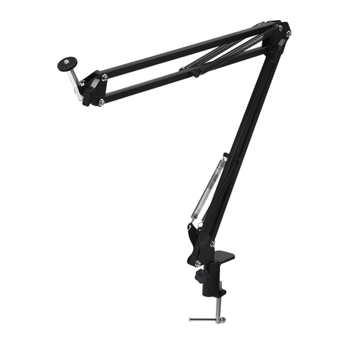 Adjustable Microphone Suspension Boom Scissor Arm Stand, Max. Load 2 KG Compact Mic Stand for Radio Broadcasting Studio ► Photo 1/6