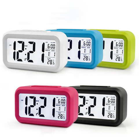 Voice Alarm Clock Intelligent Smart Timer Creative Students Mute LED Electronic Warning Machinery Gifts ► Photo 1/6