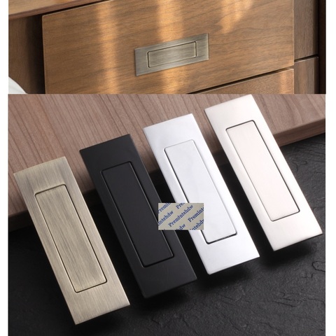 Buy Online Zinc Alloy Barn Sliding Pocket Wooden Frame Door Closet Cabinet Recessed Flush Finger Pull Spring Dust Cover Alitools