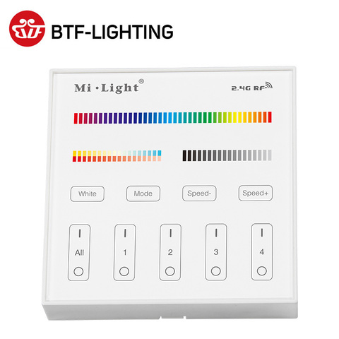 Dry Battery Power Panel Sensitive Touching Remote Controller for Single Color CCT RGB RGBW RGB+CCT LED Strip Light 4 Zone ► Photo 1/6