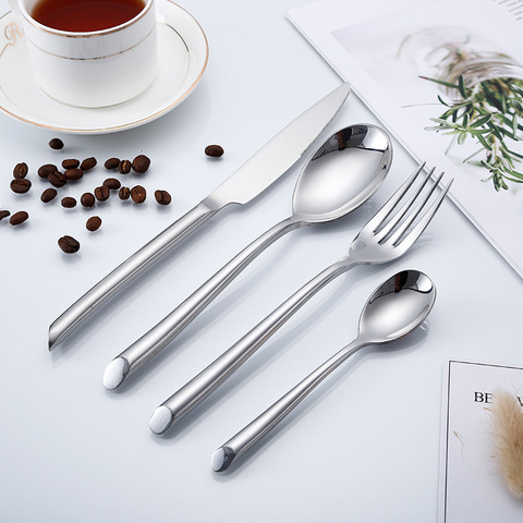 Hot Sell Luxury Dinner Set Stainless Steel Gold Cutlery Spoon Fork Flatware Set Home and kitchen products ► Photo 1/6