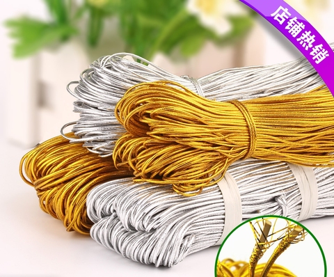 New DIY 10 Yards 1-1.5 Mm Width Gold Silver Elastic Rope Core Packing Ribbon Craft ► Photo 1/6