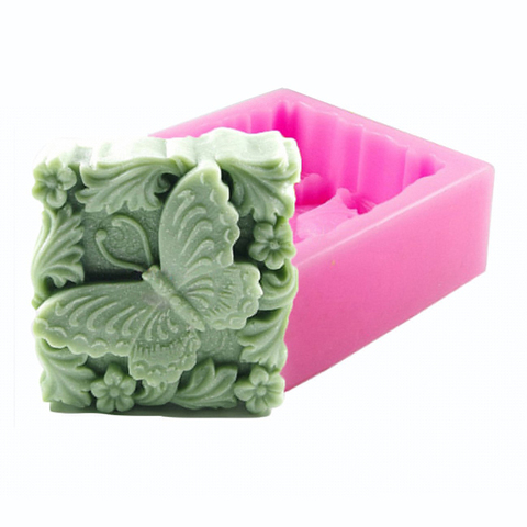 3D Butterfly Square Silicone Soap Mold Chocolate Mould Soap Candle DIY Mold Soap Making Mold Craft Art Cake Decorating Tool ► Photo 1/6