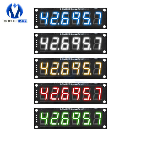 TM1637 LED Display Module 0.56 inch 6 Digital LED Indicator Tube for Arduino Red Green Blue Yellow White ► Photo 1/6