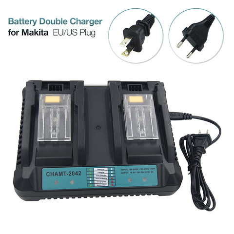 Double Charger 4A Replacement Li-ion Power Tools Charger for Makita 14.4V 18V Battery BL1430 BL1440 BL1840 BL1830 BL1850 BL1860 ► Photo 1/6