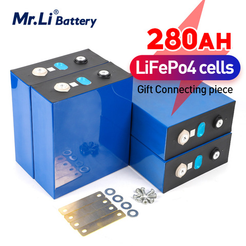 Mr.Li 3.2V 280Ah lifepo4 Battery Cells prismatic Lithium Iron Phosphate 12V 24v 48v 280Ah battery packs Solar EU US TAX FREE ► Photo 1/6