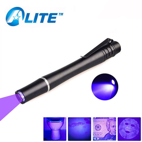 TMWT Ultraviolet Pen Light Glue Curing Invisible Ink Detector Penlight 395NM 365NM 380NM UV Lamp LED Pen Light Flashlight ► Photo 1/6