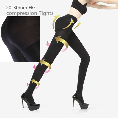 Women Slim  Pantyhose Therapeutic 20-30 Mmhg Rehabilitation 680d Compressure Pantyhose Shaper Leg Thin Compression Tights ► Photo 1/2