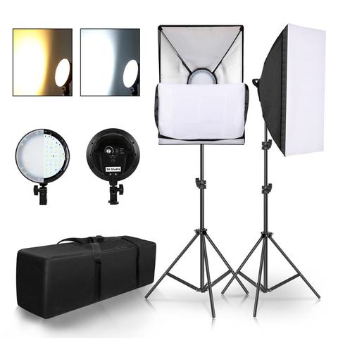 Photography LED Lamp Bead Softbox Lighting Kit Two Color Continuous Light Soft Box 45W System Accessories For Photo Studio Video ► Photo 1/6