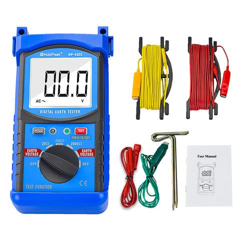 HoldPeak HP-4300 Ground Resistance Tester LCD Digital Earth Resistance Voltage Megohmmeter Voltmeter ► Photo 1/6