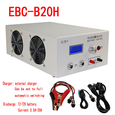 EBC-B20H 12-72V lithium lead acid battery capacity tester Online Computer Software Support external charger discharger 20A ► Photo 1/2