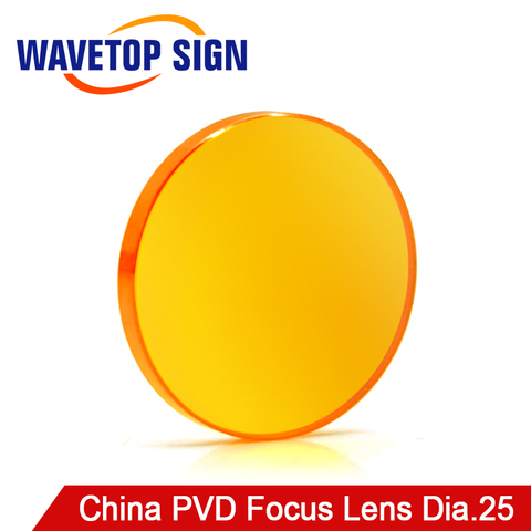 WaveTopSign China PVD ZnSe Dia.25mm 28mm Focus Lens FL38.1 50.8 63.5 76.2 101.6mm For Co2 Laser Engraving Machine ► Photo 1/6