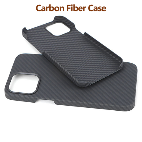 Real Carbon Fiber Case for iPhone 12 Pro Max Ultra-Thin Aramid Fiber Phone Back Cover for iPhone 11 12 Mini ► Photo 1/6