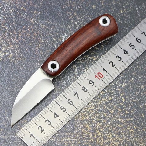 Small razor folding knife D2 blade dalbergia wood handle outdoor camping pocket fishing  fruit knife multifunctional EDC tools ► Photo 1/6