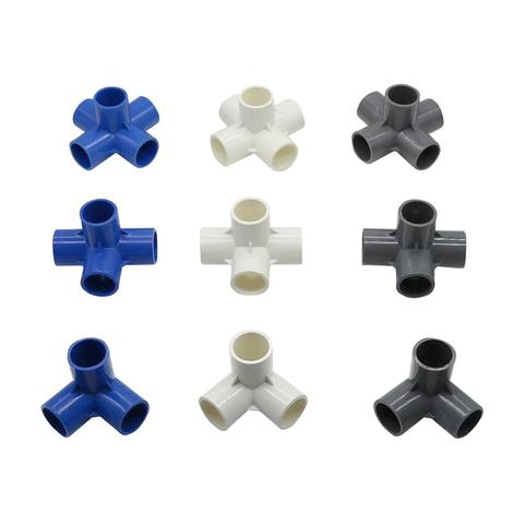 PVC Three-dimensional 3 way 4 Way 5 Way Water Pipe Connector Innner Diameter 25mm Pipe Fittings Irrigation Equal Adapter 1 Pc ► Photo 1/6