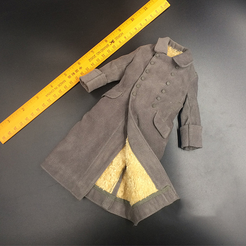 1/6 WWII German Army's Grey Long Velvet Cotton Coat for 12''Figures Bodies Accessories ► Photo 1/3