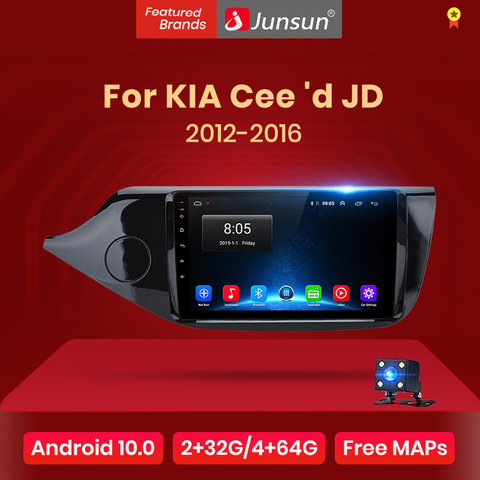 Junsun V1 2G+32G Android 9.0 DSP Car Radio Multimedia Video Player Navigation GPS For KIA Cee'd CEED JD 2012-2016 2 din no dvd ► Photo 1/6