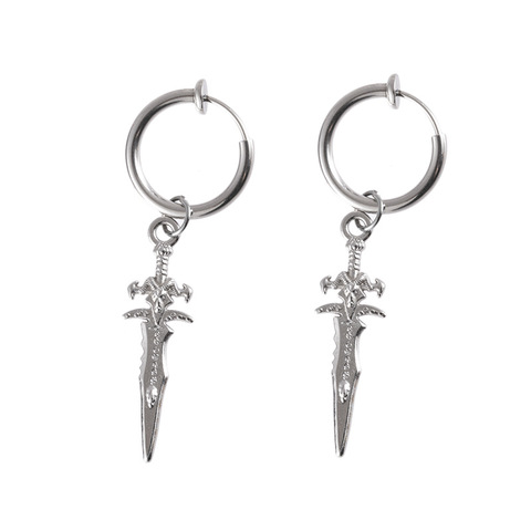HF JEL Vintage Dagger Drop Earrings for Women Men Silver Color Small Sword Dangle Women Earrings Fashion Jewelry 2022 Xmas Gift ► Photo 1/6