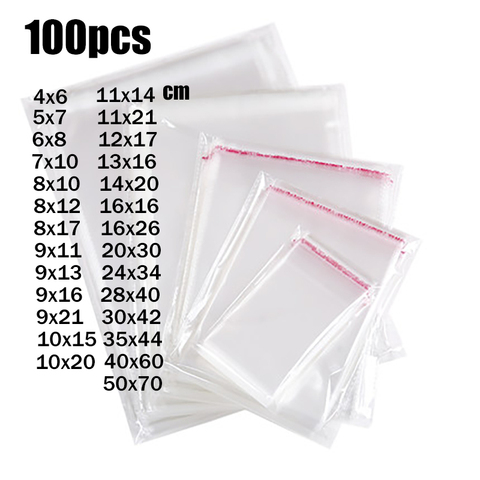 Wholesale 400/50pcs Transparent Self-adhesive Small Cello Self Sealing Bags package Thick Clear Cellophane OPP Plastic poly Bag ► Photo 1/6