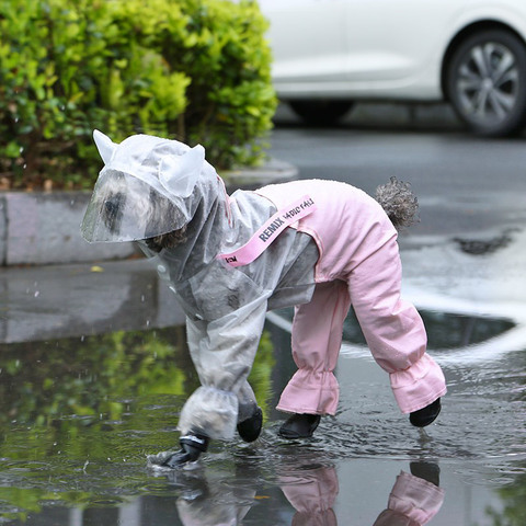 HOOPET Pet Dog Raincoat Clothes Waterproof Rain Jumpsuit For Small Dogs Outdoor Pet Clothing Coat Pet Supplies ► Photo 1/6