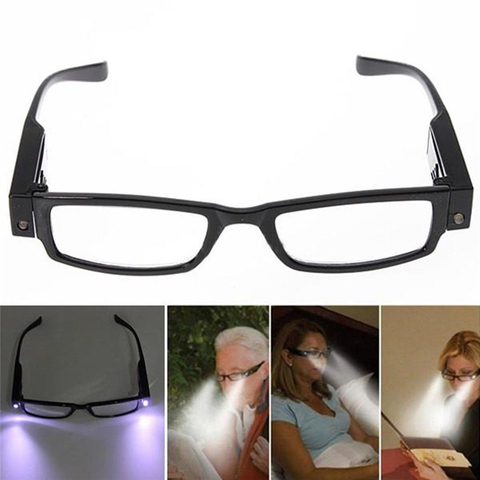 Free Shiping Multi Strength LED Reading Glasses Eyeglass Spectacle Diopter Magnifier Light UP Drop Ship ► Photo 1/6