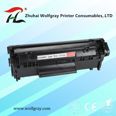 Compatible toner cartridge Q2612A q2612 2612a 12a 2612 for hp laserjet 1010/1020/1015/1012/3015/3020/3030/3050 printer ► Photo 1/6