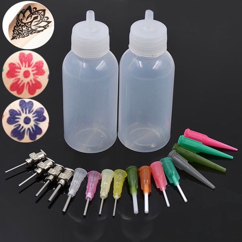 Henna Bottles for Stencil Tattoo Painting Bottle With Sealing Cap Nozzle Applicator Drawing Bottles Body Painting Accessories ► Photo 1/6