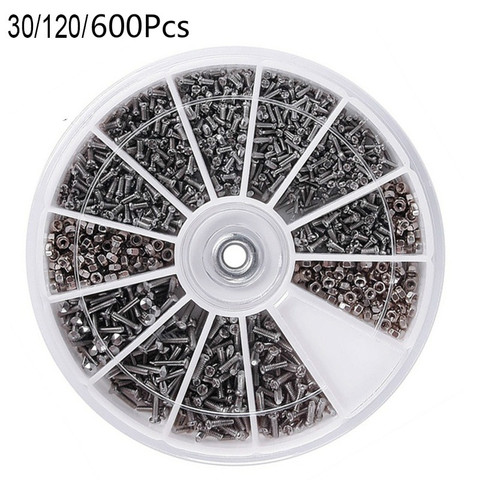 60/120/600pcs 12 Kind of Small Screws Nuts Electronics Assortment Kit Watch Glasses Precision Repair Screw Tool Set Hand Tools ► Photo 1/6