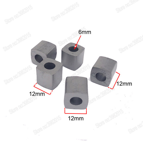 YG8 Tungsten Carbide Power Feed Contact W12*L12*H12*Hole6mm  Conductive Block for EDM Wire Cutting Machine ► Photo 1/6