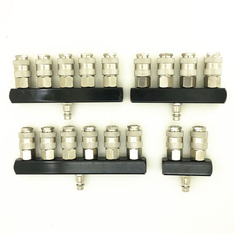 Multiway Pneumatic Quick Connector European Sytle Air Fitting 1/4''NPT Manifold Quick Coupling Air Compressor Accessory Coupler ► Photo 1/1