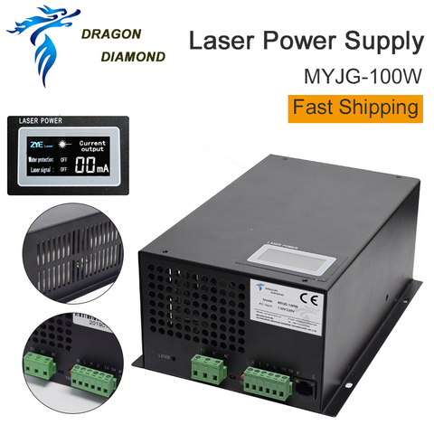 Dragon Diamond 100W Co2 Laser Power Supply 110/220V For 100W Co2 Laser Tube Cutting ► Photo 1/6