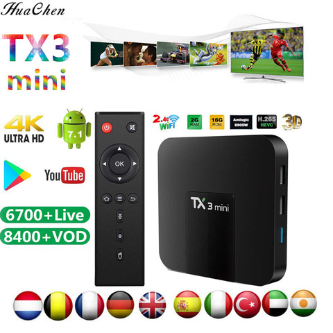 TX3 Mini  unids/lote Smart TV Box Amlogic S905W 1,5 GHz Set-top 2,4 GHz WiFi Android TV Box 7,1 2GB 16GB reproductor multimedi ► Photo 1/6