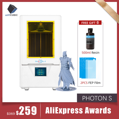 Anycubic 3D Printer Photon S Wash and Cure Photon Series Machine UV Printer 2k LCD Screen printing 405nm UV Resin impresora 3d ► Photo 1/6