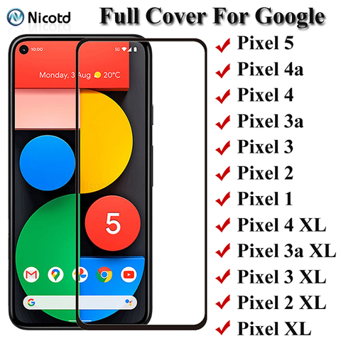 Full Cover Tempered Glass For Google Pixel 5 4 3 2 1 Pixel 4a 3a Screen Protector For Google Pixel 4 XL 3a XL 2 XL XL Glass Film ► Photo 1/6
