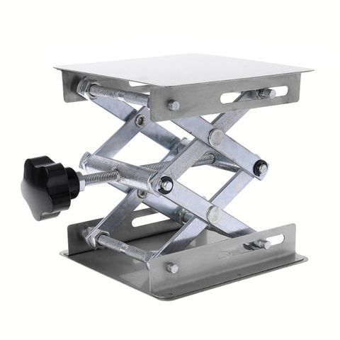 Laboratory Lifting Platform Stand Rack Scissor Jack Bench Lifter Table Lab 100x100mm Stainless Steel For Scientific Experiment. ► Photo 1/6