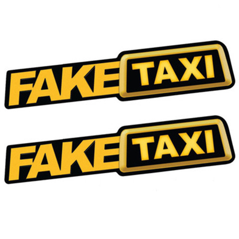 Funny FAKE TAXI Car Auto Sticker FakeTaxi Decal Emblem Self Adhesive Vinyl Universal For BMW Ford Toyota VW Honda Kia Opel Kia ► Photo 1/6