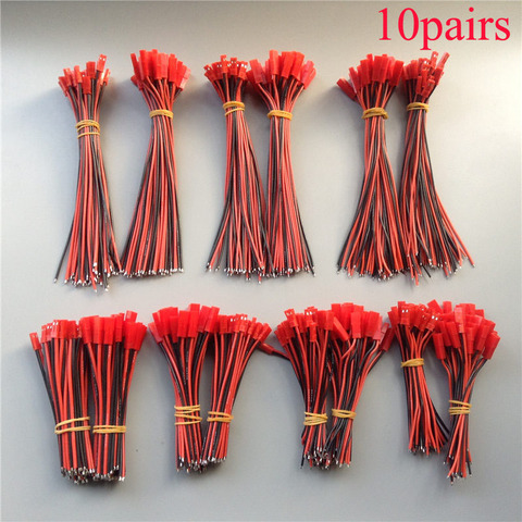 10Pairs Soft Silicone JST Wire 18/20/22/24AWG JST Male Female Connector L10/17/20cm Parts for RC Boat/Car/Aircraft Model Battery ► Photo 1/4