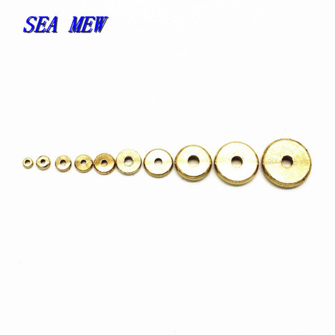 100 PCS 3/4/4.5/5/6/7/8/10/12/14mm Metal Raw Brass Round Spacer Beads Flat Beads DIY Jewelry Components For Jewelry Making ► Photo 1/6