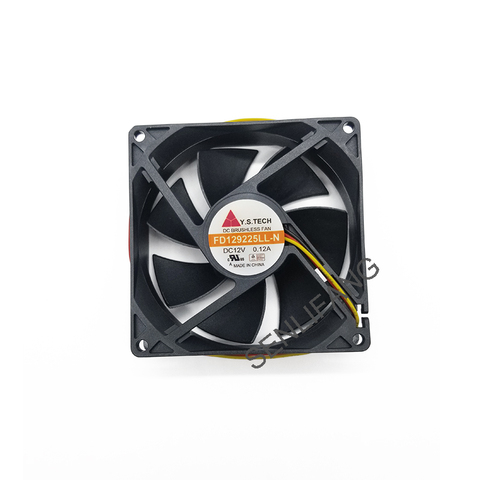 NEW  for Y.S TECH FD129225LL-N DC 12V 0.12A 90x90x25mm 3-Wire Server Cooling Fan ► Photo 1/3