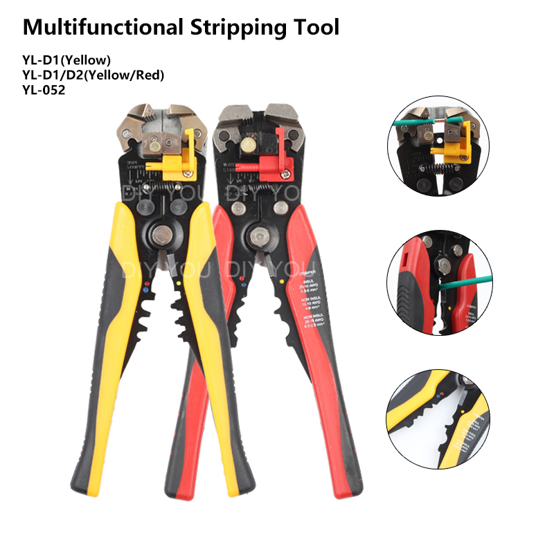Automatic Wire Cutter Stripper Pliers Electrical Cable Crimper Terminal RED 2021