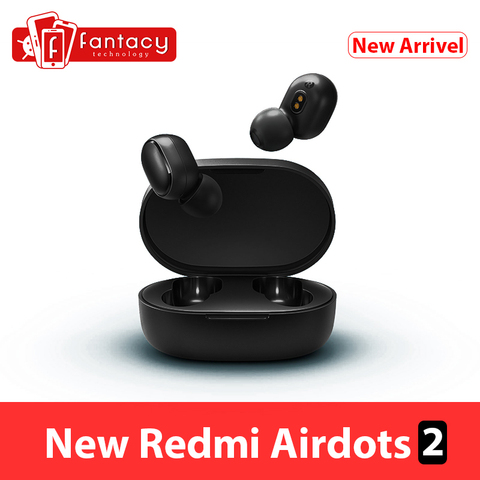 Global Version  Xiaomi Redmi AirDots 2 Bluetooth 5.0 Earphone TWS Mi True Wireless Earbuds Basic 2 Headset Auto Link Game Mode ► Photo 1/6