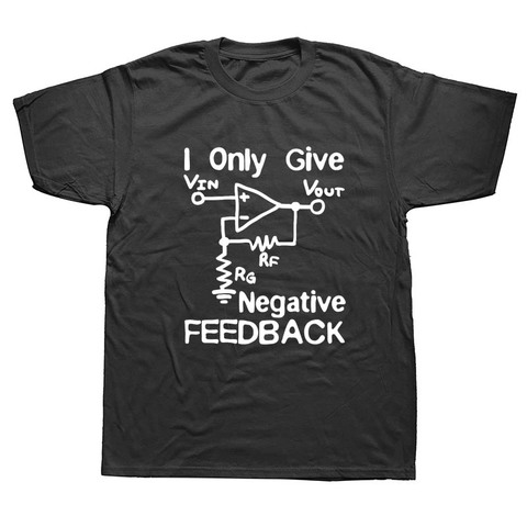 New Funny Cotton Short Sleeve T Shirt Cotton Print Tee I Give Negative Feedback Computer Engineer T-Shirt ► Photo 1/6