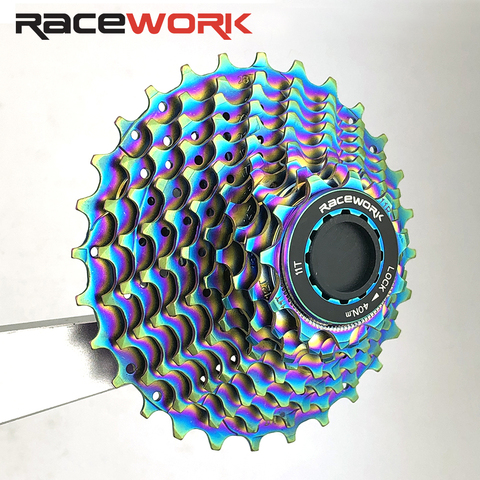 Road bike 11 Speed Rainbow Cassette 11-28T Bicycle Freewheel Bikes Sprocket Cog Velocidade Cdg Free Wheel For Shimano R8000 ► Photo 1/6