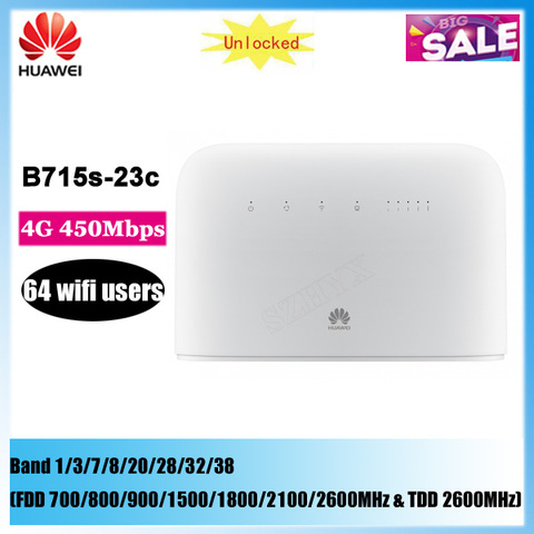 Unlocked Original Huawei B715s-23c b818-263 4G LTE Cat9 Band1/3/7/8/20/28/32/38 CPE 4G WiFi Router B715s-23c PK B618 E5788 M2 ► Photo 1/4