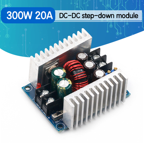 300W 20A DC-DC Buck Converter Step Down Module Constant Current LED Driver Power Step Down Voltage Module Electrolytic Capacitor ► Photo 1/6