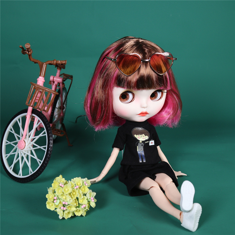 ICY DBS Blyth Doll 1/6 bjd pink and brown hair joint body 30cm girls gift ► Photo 1/6