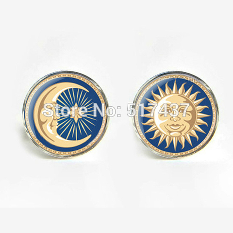 1 pair New Fashion Sun and Moon cufflinks Make  Cufflinks cufflinks For Weddings ► Photo 1/1