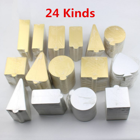 100pcs/set Golden silver Mousse Mat Bottom Foam Cake Base Boards Paper Board Shape Dessert Tray Christmas Cake Decoration Tools ► Photo 1/6