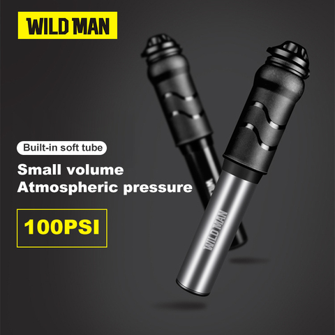 WILD MAN Mini Bicycle Pump Aluminum Alloy Cycling Hand Air Pump Ball Tire Inflator MTB Road Bike Extension Tube Pump For AV/FV ► Photo 1/6