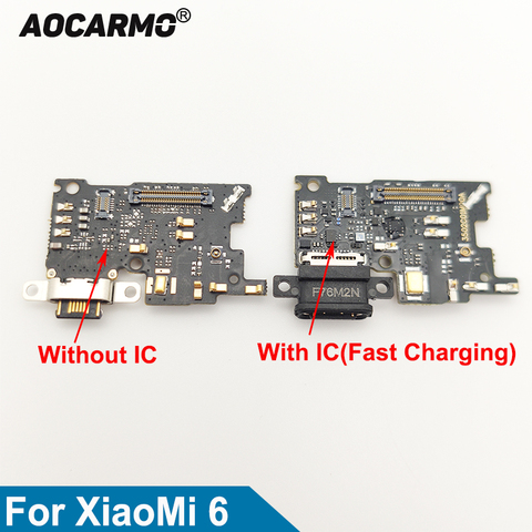 Aocarmo For XiaoMi 6 Mi6 USB Charging Port Connector Charger Plug Dock Mic Microphone ► Photo 1/4